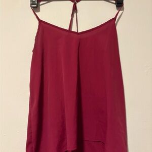 Hollister Red Asymmetrical Backless Camisole